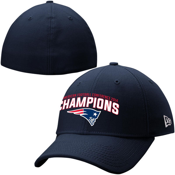 New England Patriots New Era 2014 AFC Champions Stretch 39THIRTY Flex Hat - Navy Blue